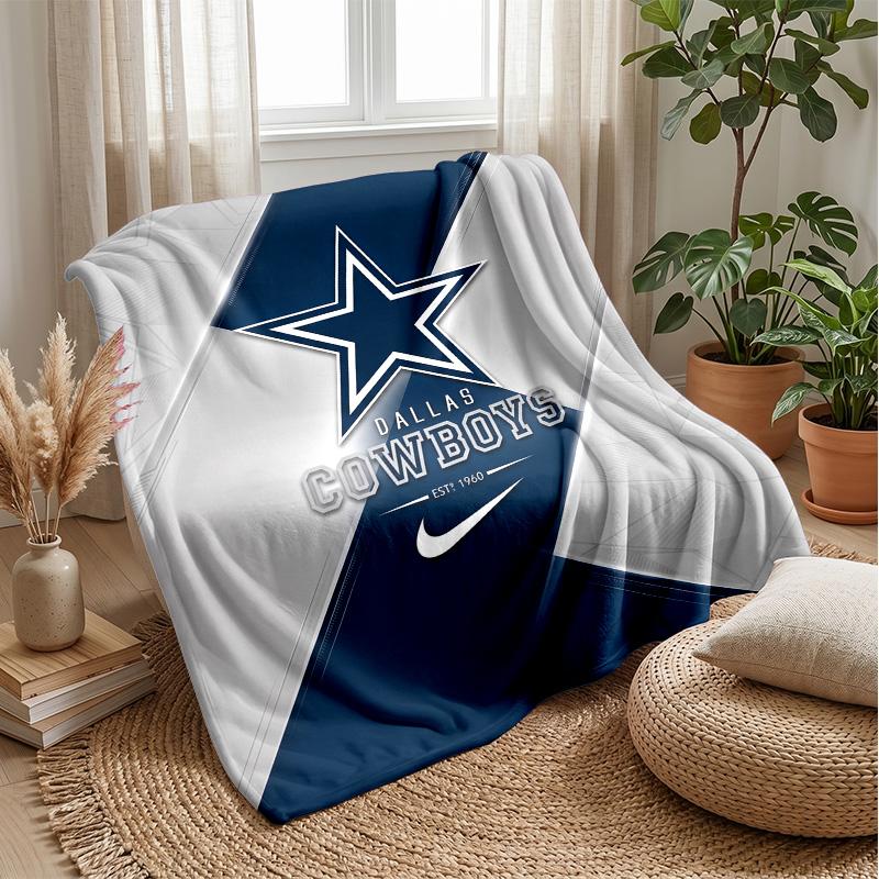 Dallas Cowboys Flanelová fleecová deka Útulná teplá přehozová deka na pohovku postel cestování Celoroční použití