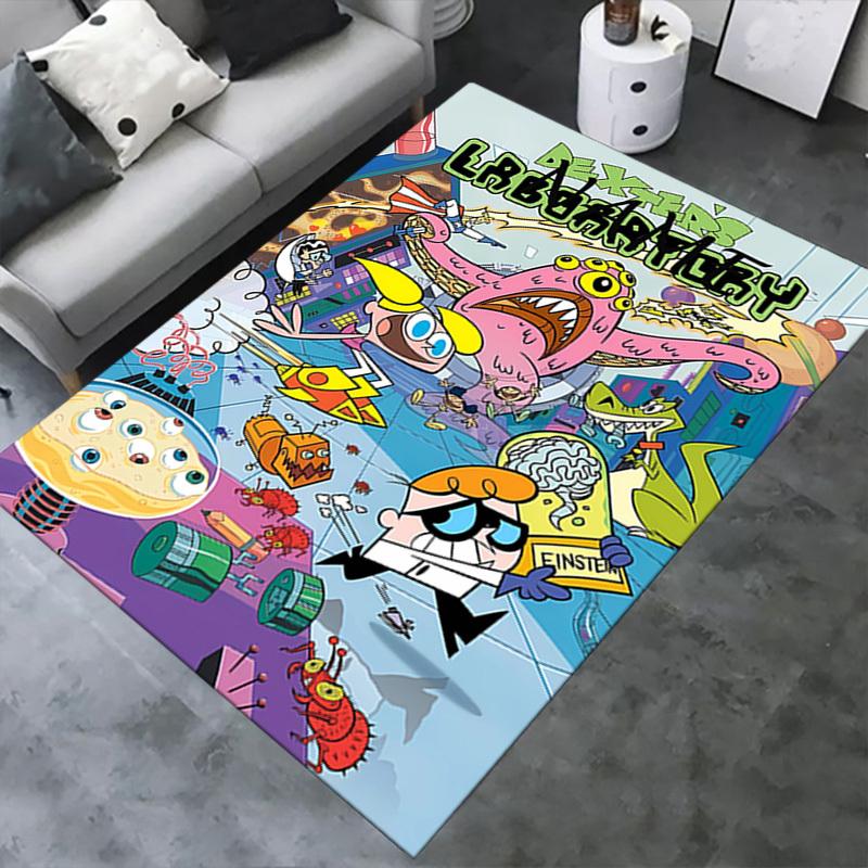ART Dexter's Laboratory Office Carpet Soft Polyester Entrance Carpet Washable Non Slip Machine Washa