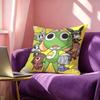Cute KKeroro Square DoubleSided printed Pillow Case Bedroom Bedside Pillow Sofa Cushion Cover