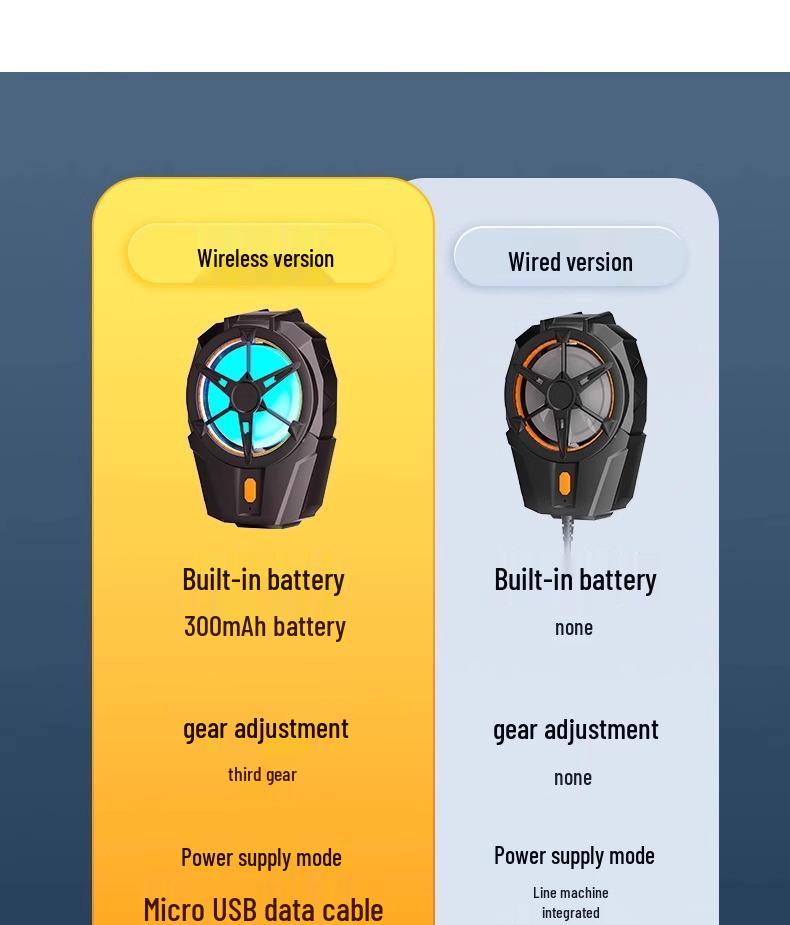 E-Sports Handykühler mit leisem Lüfter und Halbleiterkühlung für Gaming und Live-Streaming