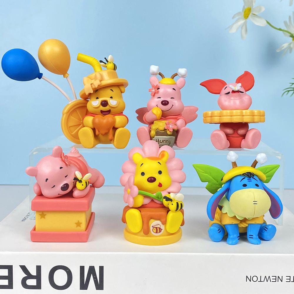 Bear Pooh Piglet Tigger Eeyore Honey Cake Character Food Series Ornament Model