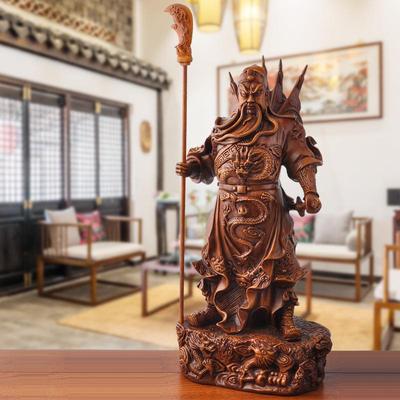 Wealth-Bringing Guan Gong Statue: Martial God Figurine for Home or Office Decor
