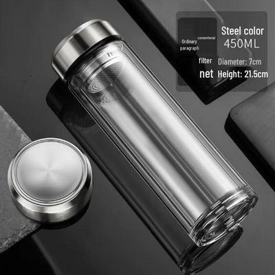 Double-Wall Glass Tea Tumbler