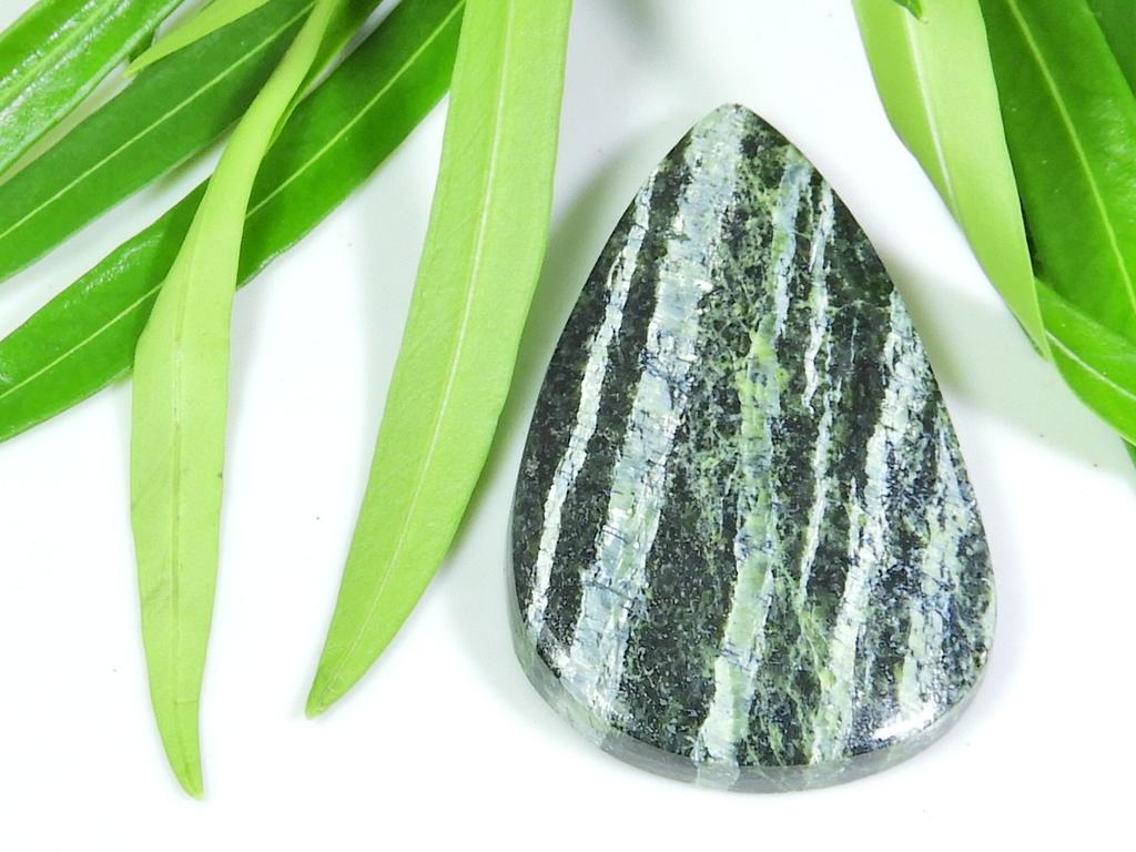 66Cts. Natural Green Swiss Opal Crystal Oval Cabochon Gemstone 28X44X06 MM SK-729