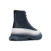 (WMNS) Alexander McQueen Tread Slick Lace-Up Boots 'Navy White' Women's 702041WHZ6D1137
