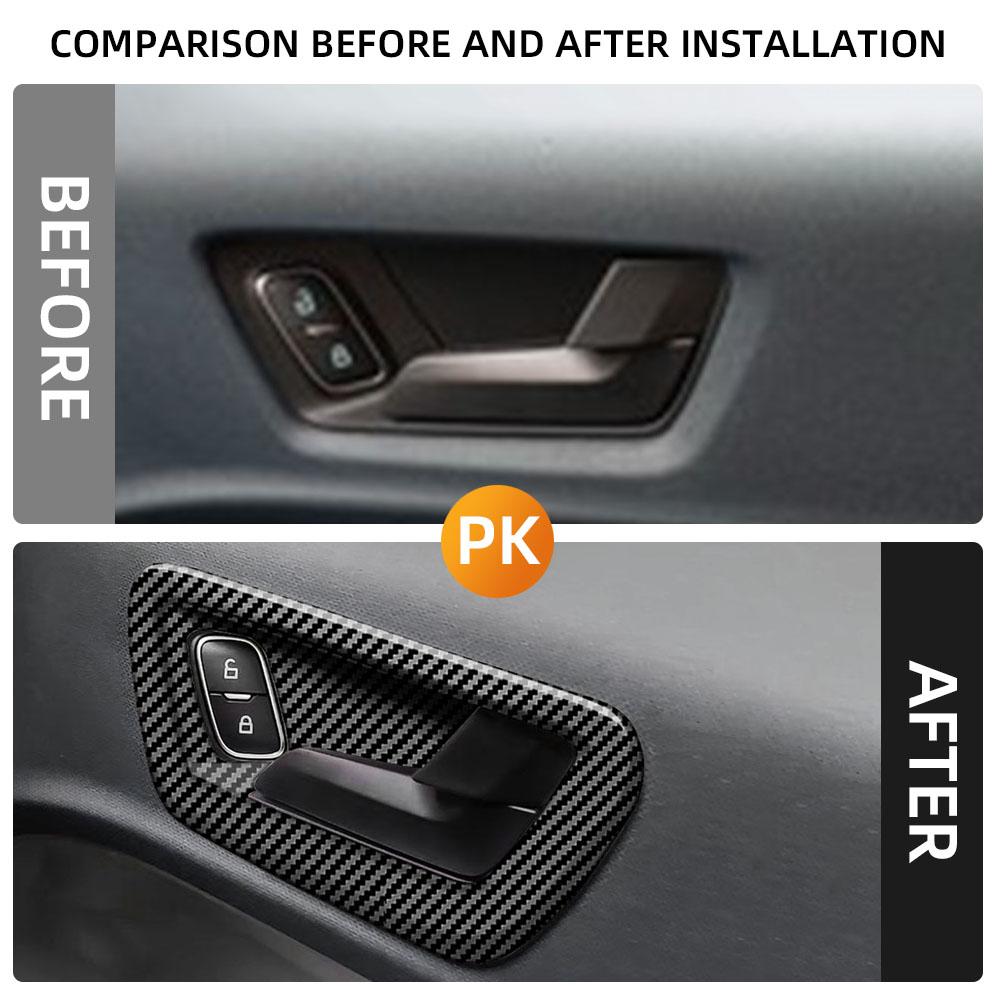 Car Door Handle Frame Trim for Ford Maverick 2022 2023 2024 4Pcs/Set Doors Bowl Sticker Decoration Cover Interior Accessories