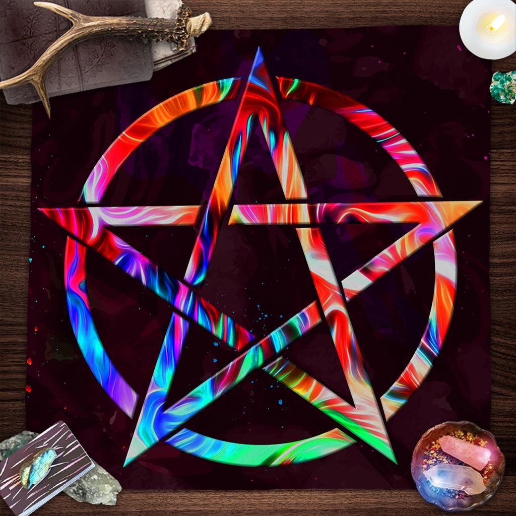 Altar Cloth Tarot Table Cover Starry Twelve Constellations Love Career Oracle Card Tablecloth Moon Tarot Table Cloth Divination