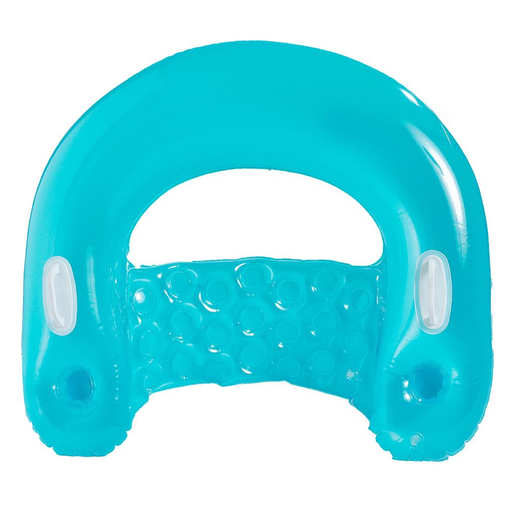 2026U Shaped Inflatable Float Thickened PVC Backrest Lounge Chair With Handle Adult Swimming Ring For Pool Water Play Relaxation