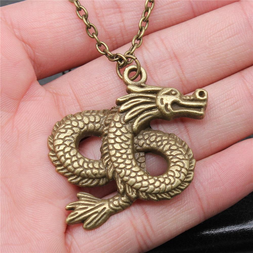 45cm Or 70cm Long Chain Necklace Dragon Snake Anime Minimalist Jewelry Components QN023