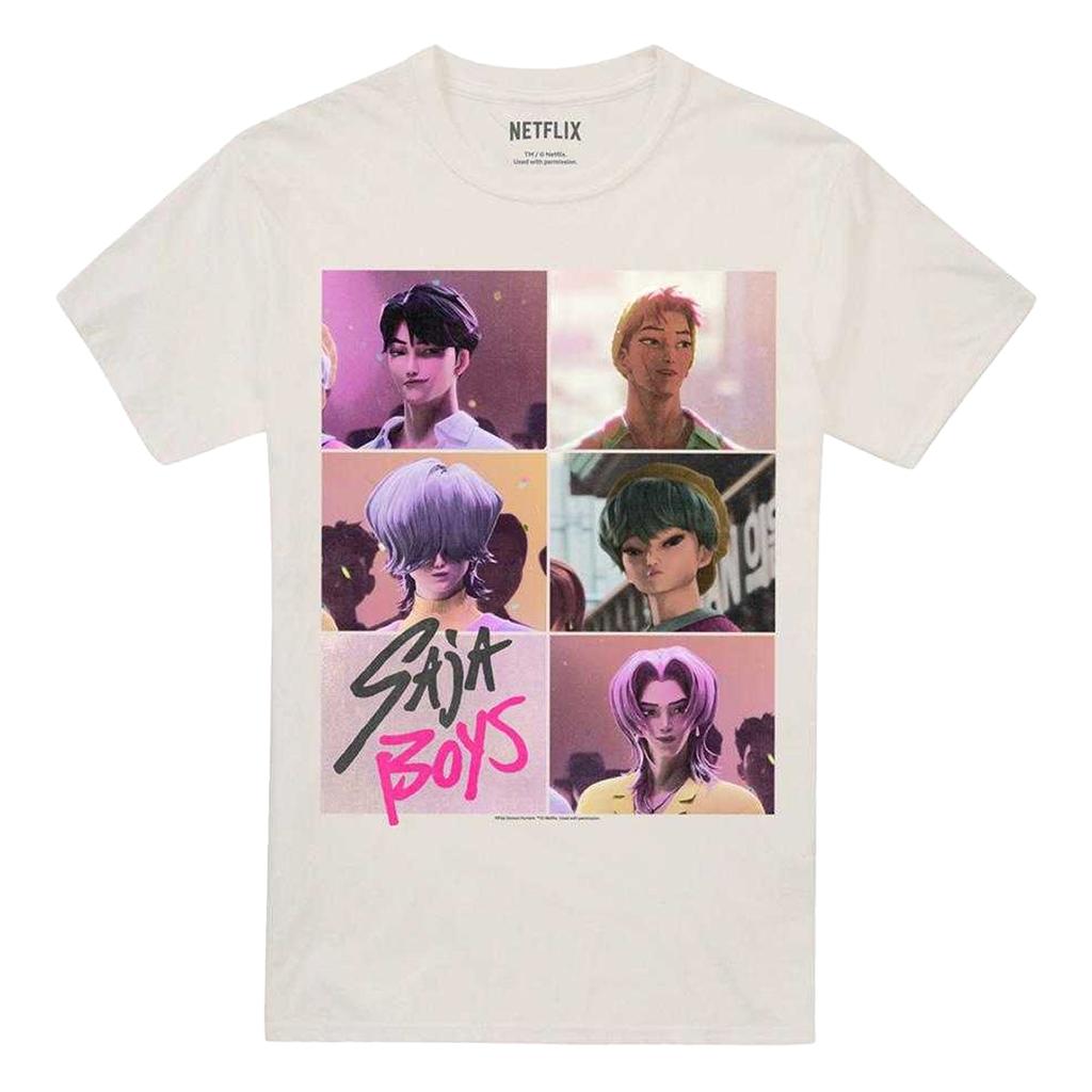 K-Pop Demon Hunters Unisex Adult Era Saja Boys Grid T-Shirt