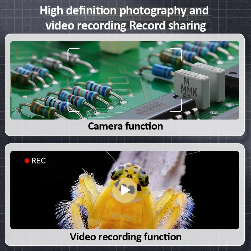 500X Magnification Digital Handheld Microscope Magnifier Portable Magnifying Glass Two Megapixel with Light for Coins Jewellery