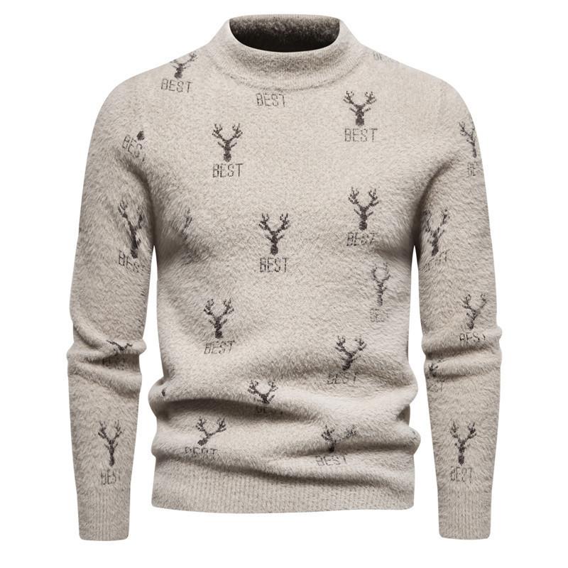 

Hot Sale, New Knitted Crew Neck Sweater in Autumn and Winter, Men s Bottom Knitted Sweater and Sweater M хакі