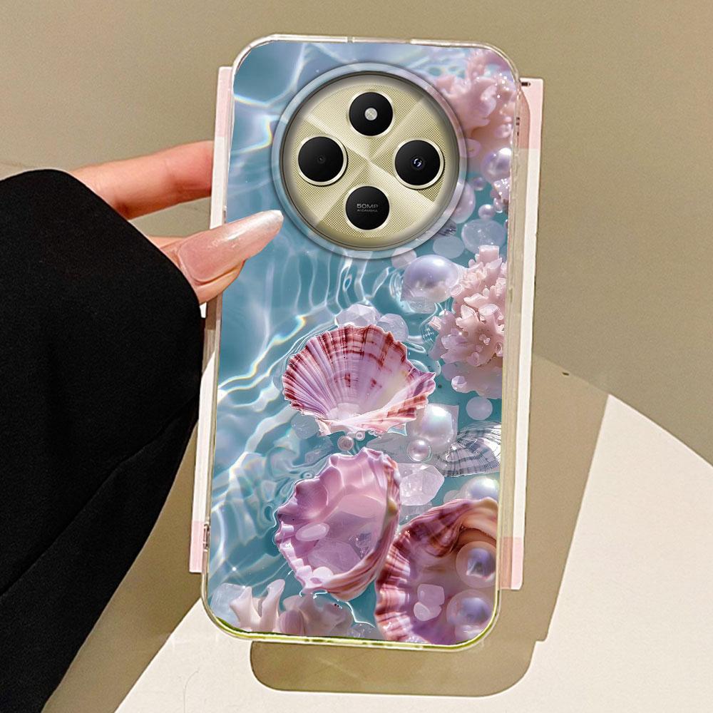 Ocean Pearl Shell Girls Women Phone Case for Xiaomi Redmi Note 14 13 12 11 11S 10 9 8 Pro 9C 13C 14C A5 A3 A4 A3X A1 A2 9A Cover