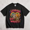 Lesbians Eat What Shirt, Cute Rainbow Cats Graphic Tee, Kawaii Sapphic Pride Top, Queer Cat Lover Gift, WLW Apparel