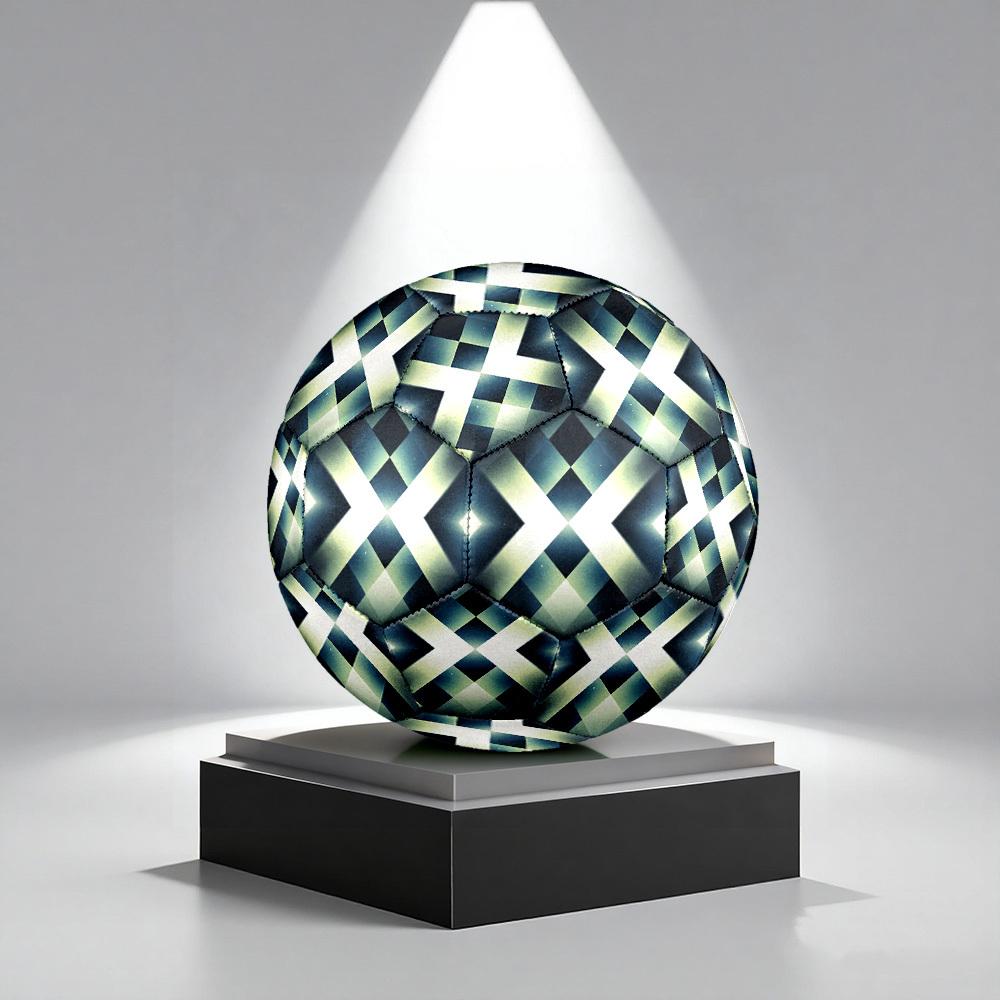 1pc Geometric Lights Size 5 Soccer Ball Professional Match Training Football Indoor &Outdoor Sports Ball Lightweight Durable c65200