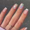 Multi-color Small Flower Manicure Stickers: Removable White Nail Art Stickers for Wearable Nails