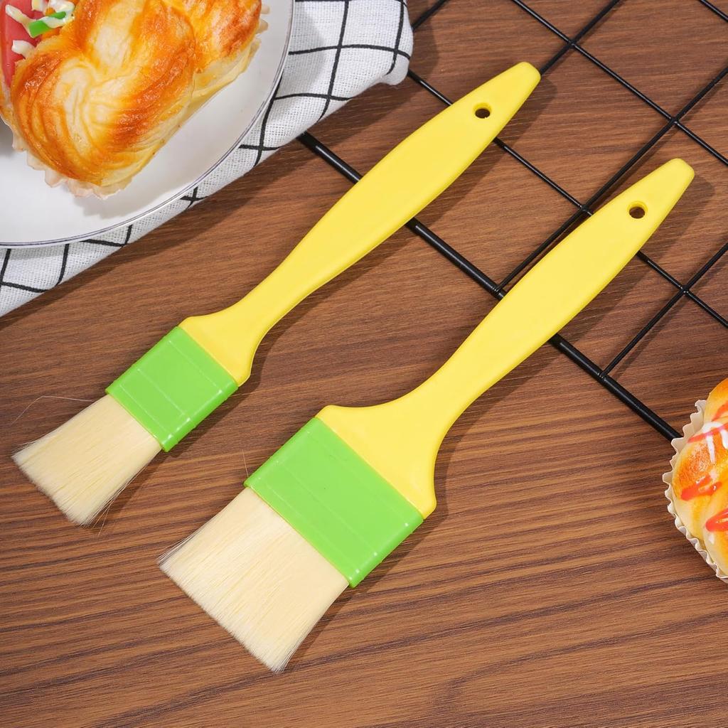 Pastry Brushes Basting Oil Brush for Spreading butter, oil, or egg wash,Cooking Baking BBQ Oil Brush (2, 1in, 2in)