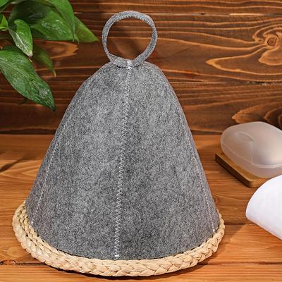 Hitzeschutz Sauna Hut Verdicken Wollfilz Duschhaube Haar Turban Schnelltrocknende Handtuchhüte Sauna Badezimmer Zubehör