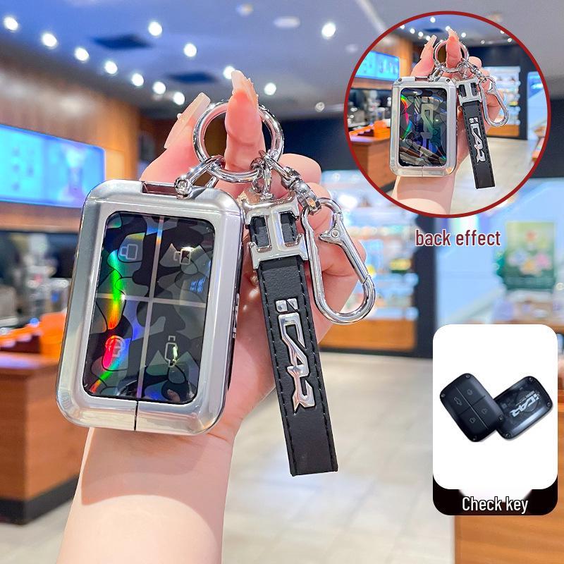 2025 Chery iCAR V23 Smart Bluetooth Key Case with Full Metal Shell and Buckle