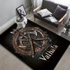 Viking Battle Axe Symbol Rug - Non-Slip Retro Mat for Living Room Entryway Dining Room Bathroom Kitchen, Nordic Home Decor