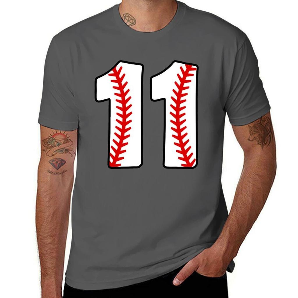 Number 11 Baseball 11 Tshirt Casual Streetwear Short Sleeve Tee Tshirt