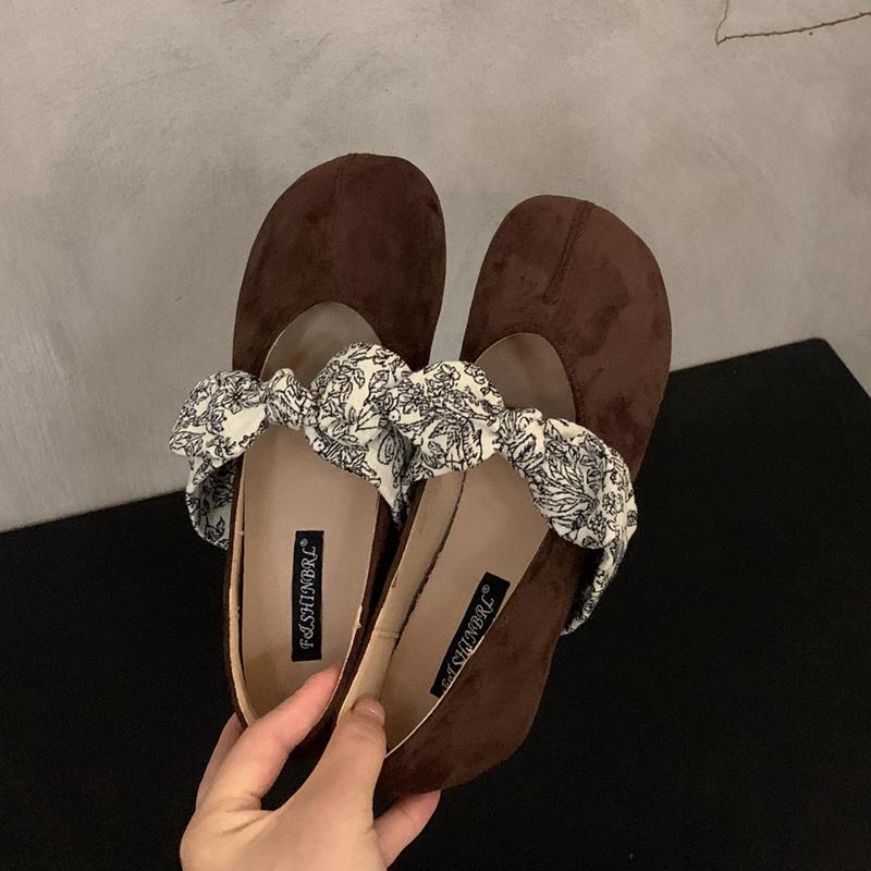 Fashion SUOJIALUN Autumn New Brand Women Flat Shoes Fashion Bow-knot Ladies Casual Dress Mary Jane Shoes Soft Flat Heel Single Shoes