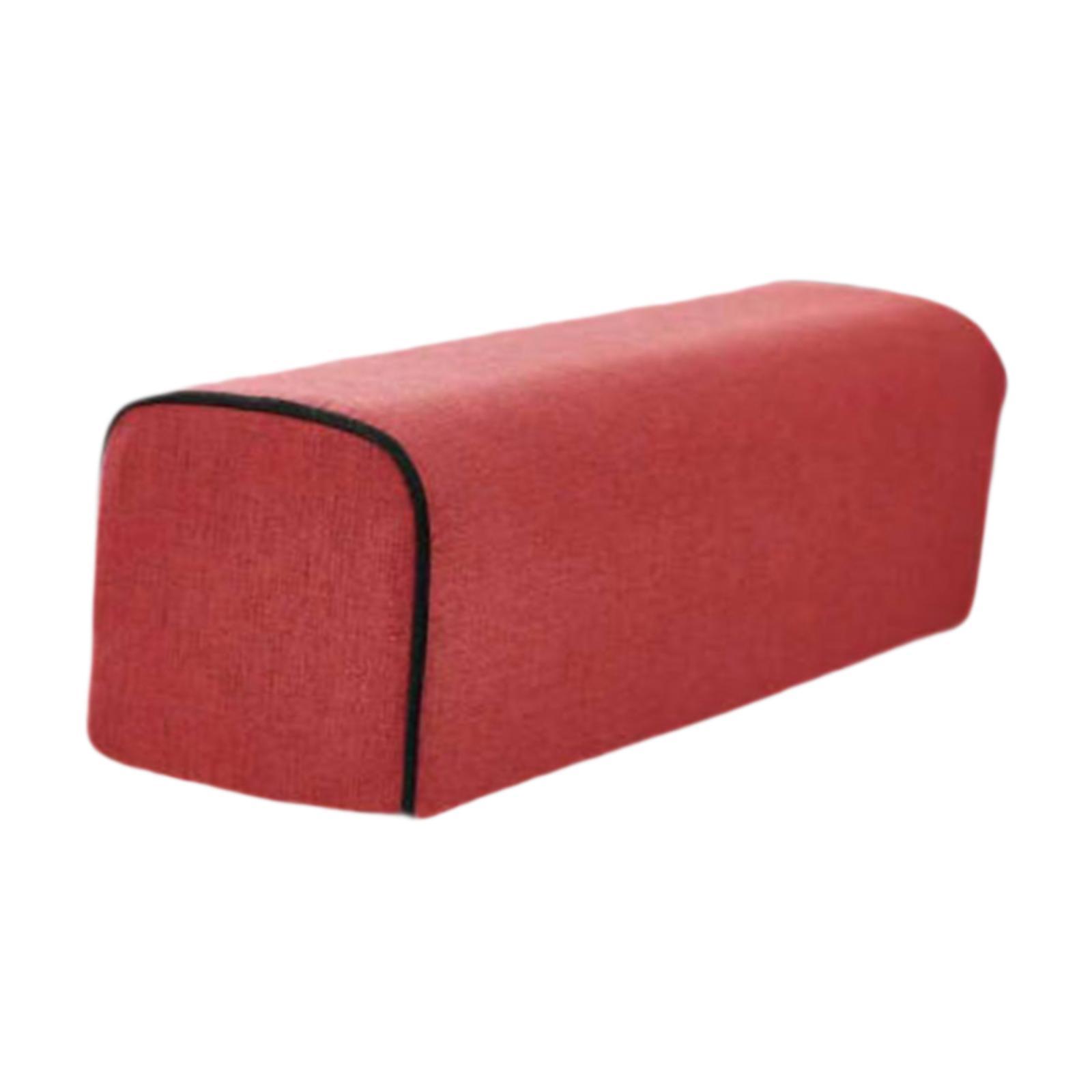 Couch Arm Rest Pillow Portable Linen Armrest Cushion for Sofa Bed Armchair красный
