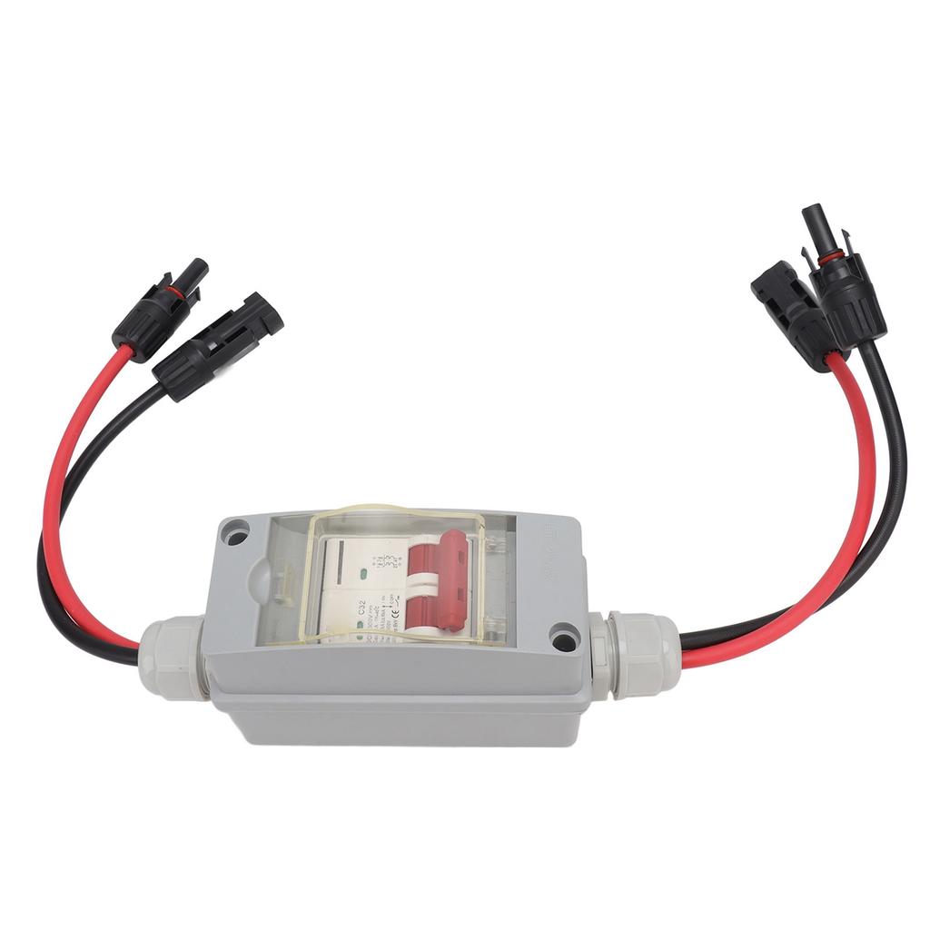 Leitungsschutzschalter MCB 2P DC 500V 32A Trennschalter mit IP65 Wasserdichter Verteilerdose Mit Kabel und PV-Stecker