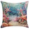 Colorful Marine Life Shell Pillowcase Summer Holiday Beach Hotel Decorative Cushion Cover
