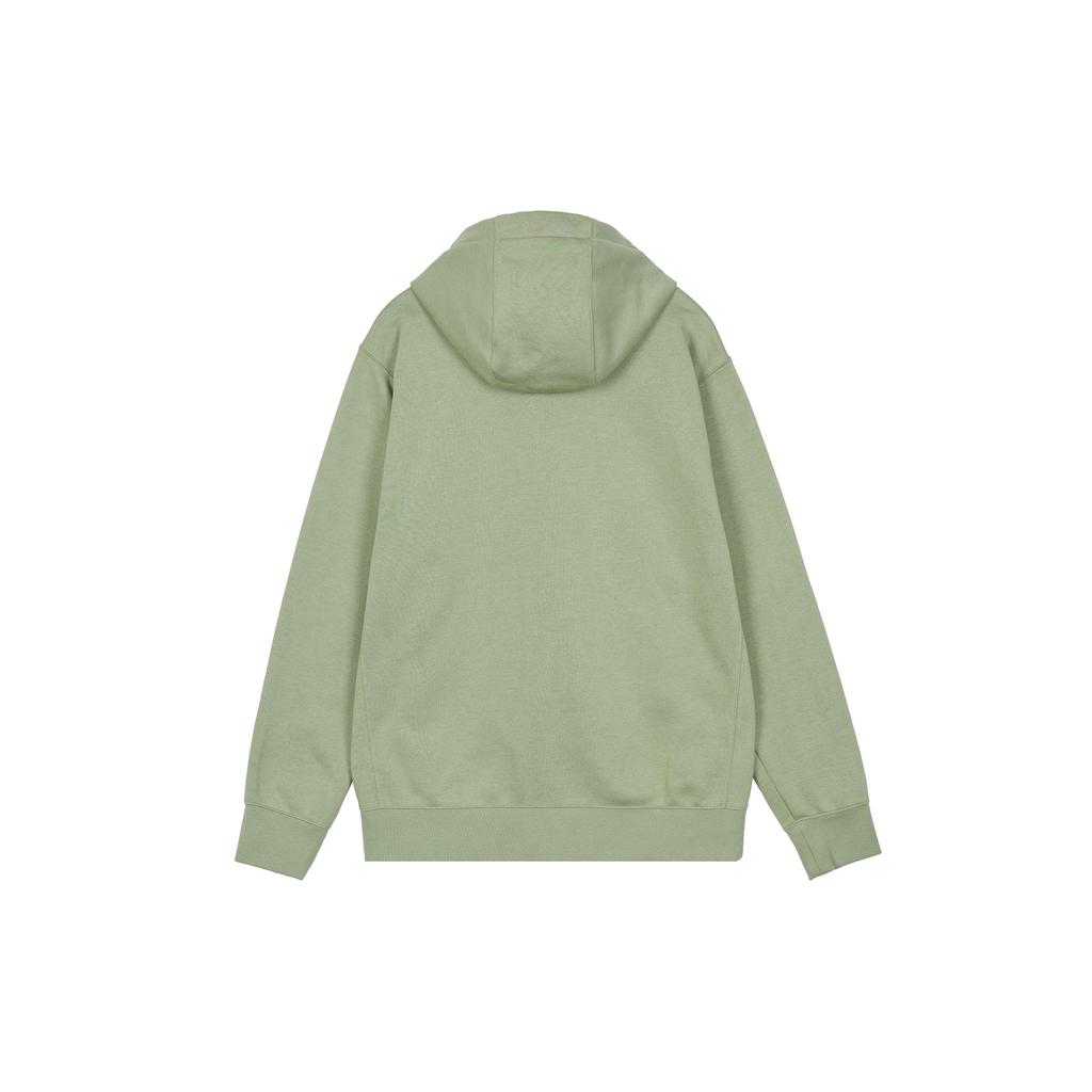 Nike Solid Color Letter Print Zip Hoodie With Drawstring Men Tops Oil-Green BV2646-386