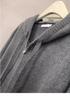 Women's Korean Style Hooded Double Zipper Knit Cardigan Jacket for Autumn/Winter