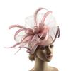 Cappello Fascinator Elegante Monocolore con Fermaglio per Capelli Piuma Decorativa Fiocco Decorazione in Rete Cappello Pillbox Accessori per Capelli