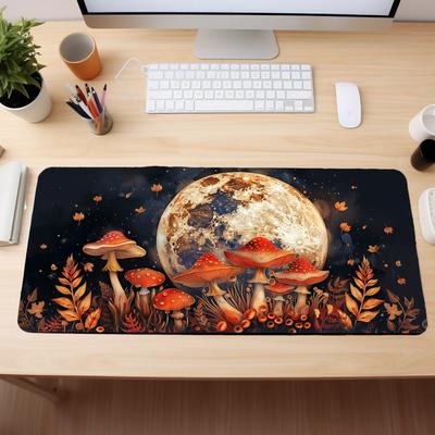 Autumn Mushroom Table Mat Nonslip and Waterproof Mouse Pad Office and Gaming Desk Decoration Mat Perfect Gift for Friends
