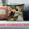 Vlastní povlak na polštář s fotografií, 18x18 palců personalizovaný povlak na polštář s fotografií páru, měkký plyš, jednostranný tisk, zip, vhodný