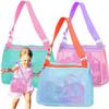 Multicolor Children Beach Mesh Toys Shell Storage Bag Travel Protable Organizer Bag Kids Breathable Swimming Towel Bag Beach Bag