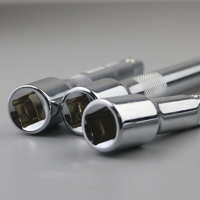 1/4 3/8 1/2 Socket Ratchet Wrench Extension Bar 50/75/100/125/150/250mm Long Bar Steering Sleeve Connecting Rod