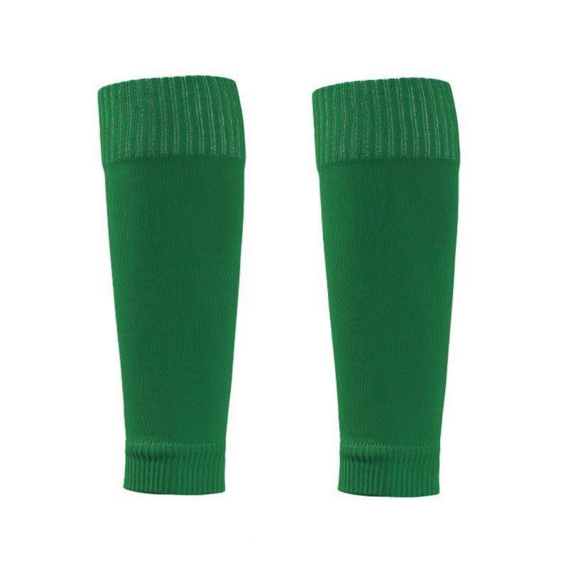 Herren Langsport-Fußballsocken mit Knieschonern - Reibungsschutz, Atmungsaktiver Wadenschutz, Spieler-Edition Beinschoner One Size grün