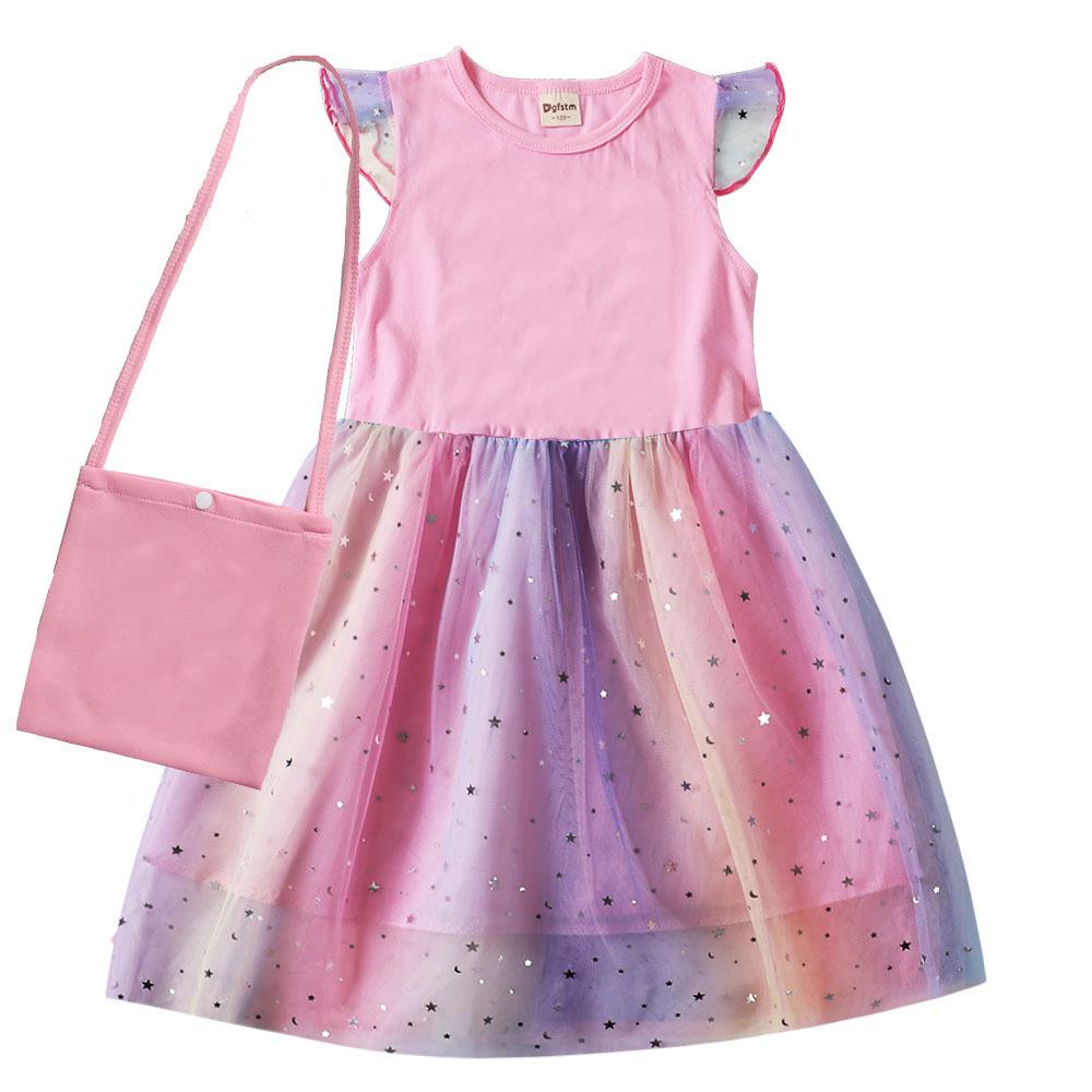 European and American Girls  Summer Cartoon Dress A4002 100 cm