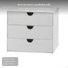 3Tier Drawer Storage Box, Stackable Ivory Organizer, Dustproof Desktop for Bedroom Dorm