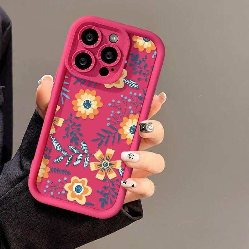 Plant Flowers For iPhone16ProMax Phone Case 14 Apple 13 Frosted 12/15 Premium 11 Fine Pores