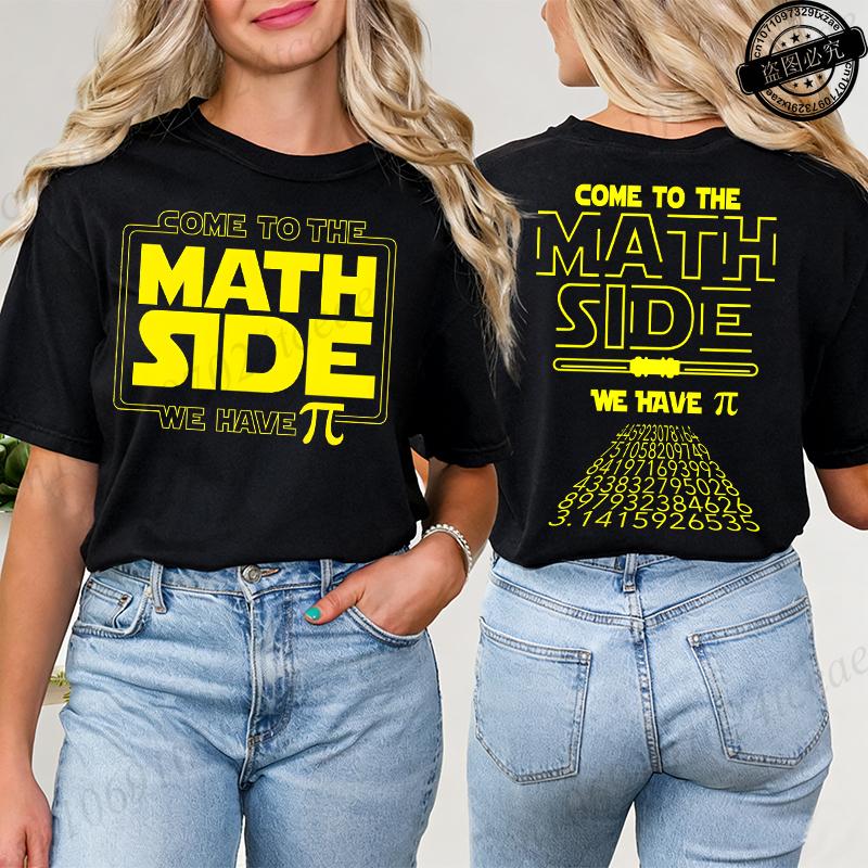 Math Pi Printed TShirts for Women Math Teacher Tee Tops Unisex Clothing Short Sleeve Womens Clothing