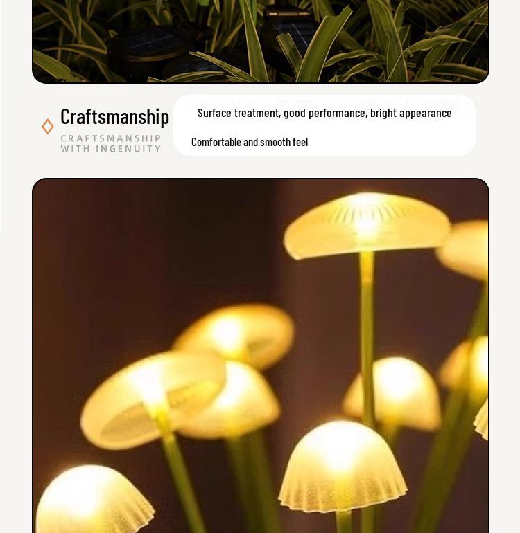 Solar Mushroom Jellyfish Light: Outdoor Decorative Light with Steady and Flashing Colors