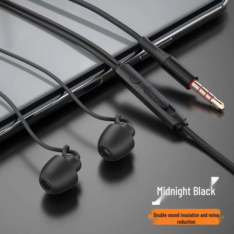 Wired In-Ear Sleep Headphones: Noise-Canceling, Soundproof, Comfortable for Side Sleepers and Learning