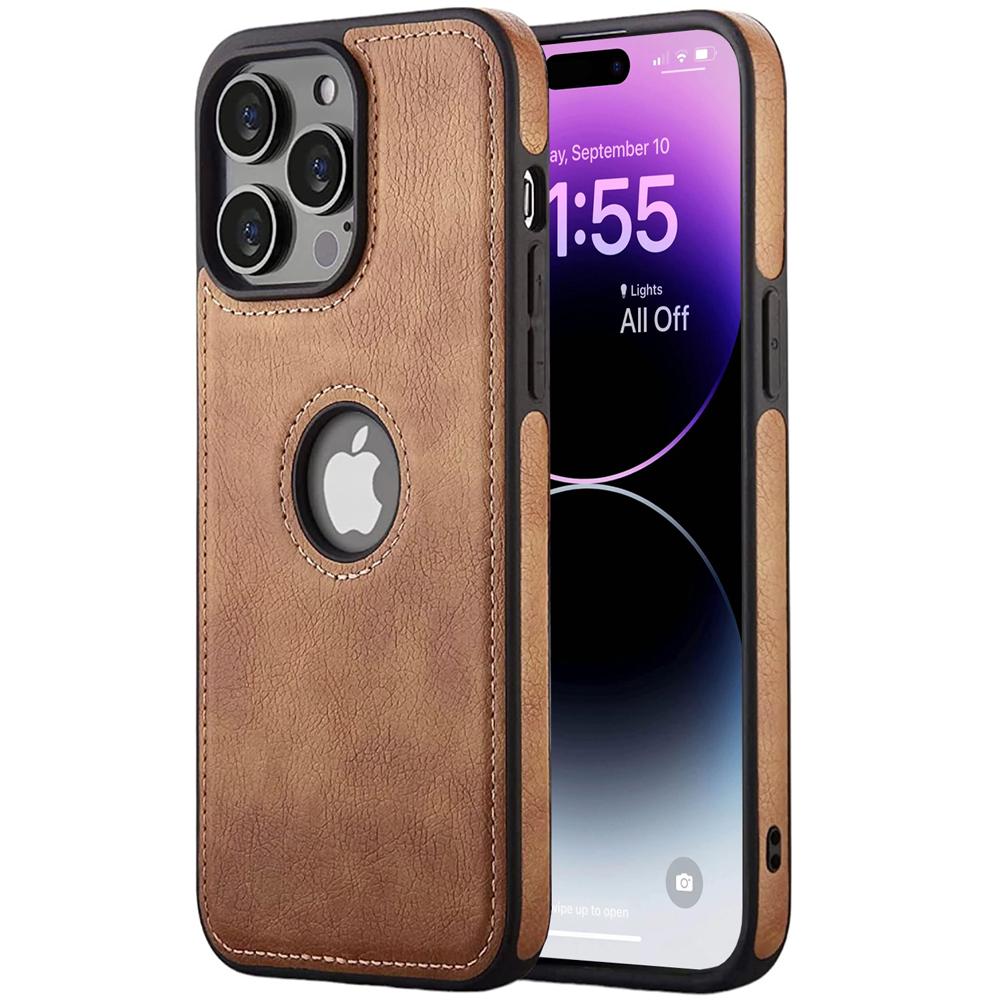Custodia per telefono in pelle ultra sottile per iPhone 14 13 12 11 Pro Max XS XR X SE 7 8 Plus antiurto paraurti morbido cover posteriore aziendale