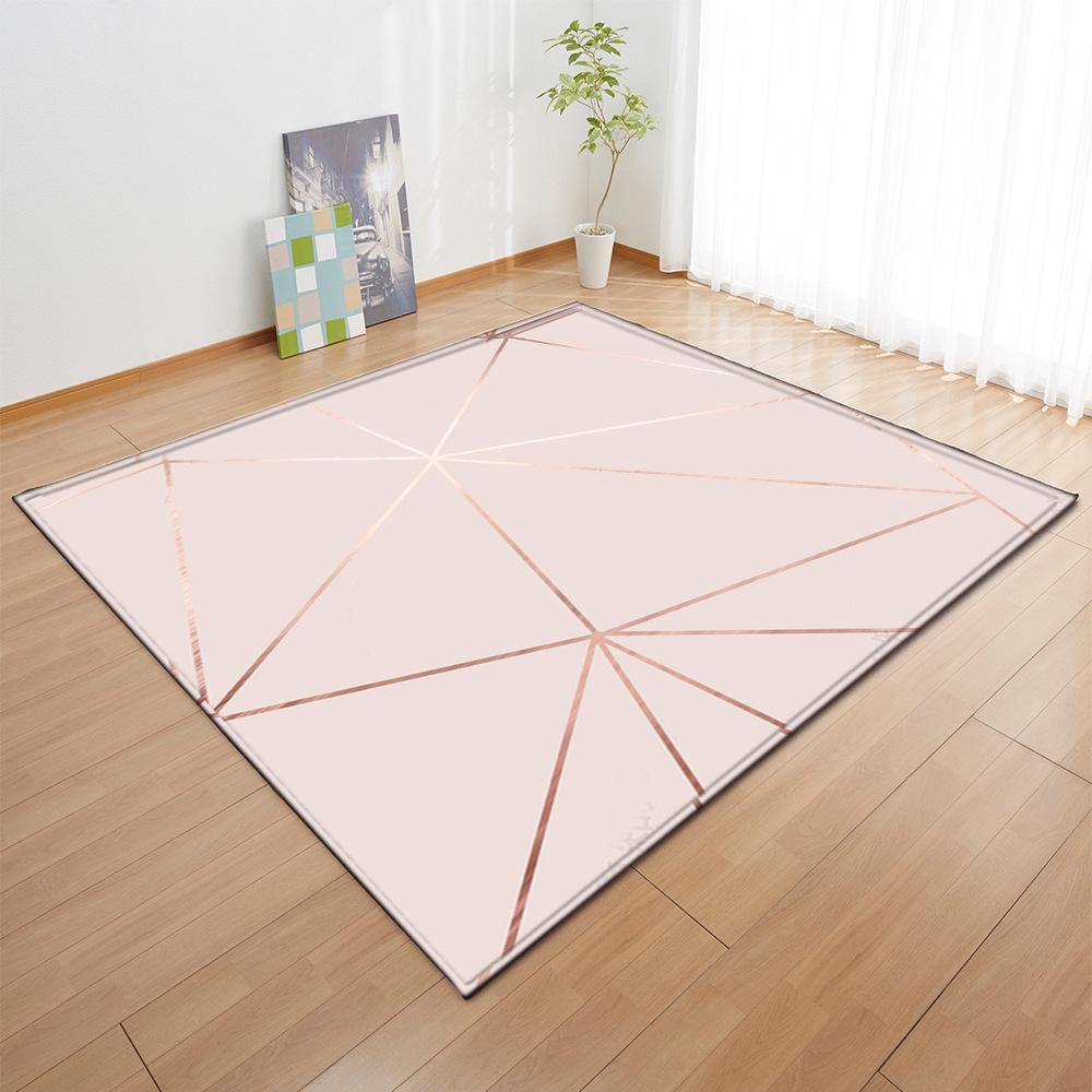 Textured Large Carpet Feather Wind Bedroom Floor Mat