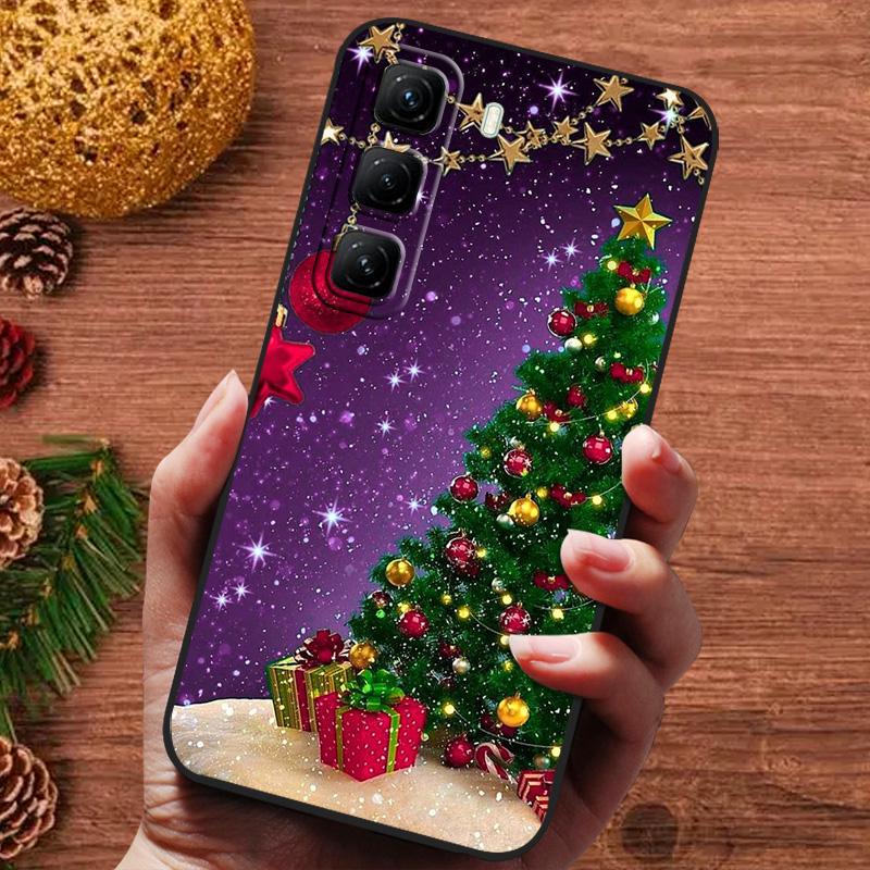 Christmas Painted Cover For Infinix Hot 40 60 50 Pro Plus 4G 50i 40i Case Silicone Soft Phone Cover For Infinix Hot 30 Play 30i
