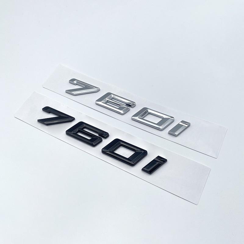 Chrom Schwarz 730i 740i 745i 750i 760i ABS Emblem für BMW 7er Reihe F03 F04 G112 Auto Heck Kofferraum Logo Aufkleber Zubehör tx2