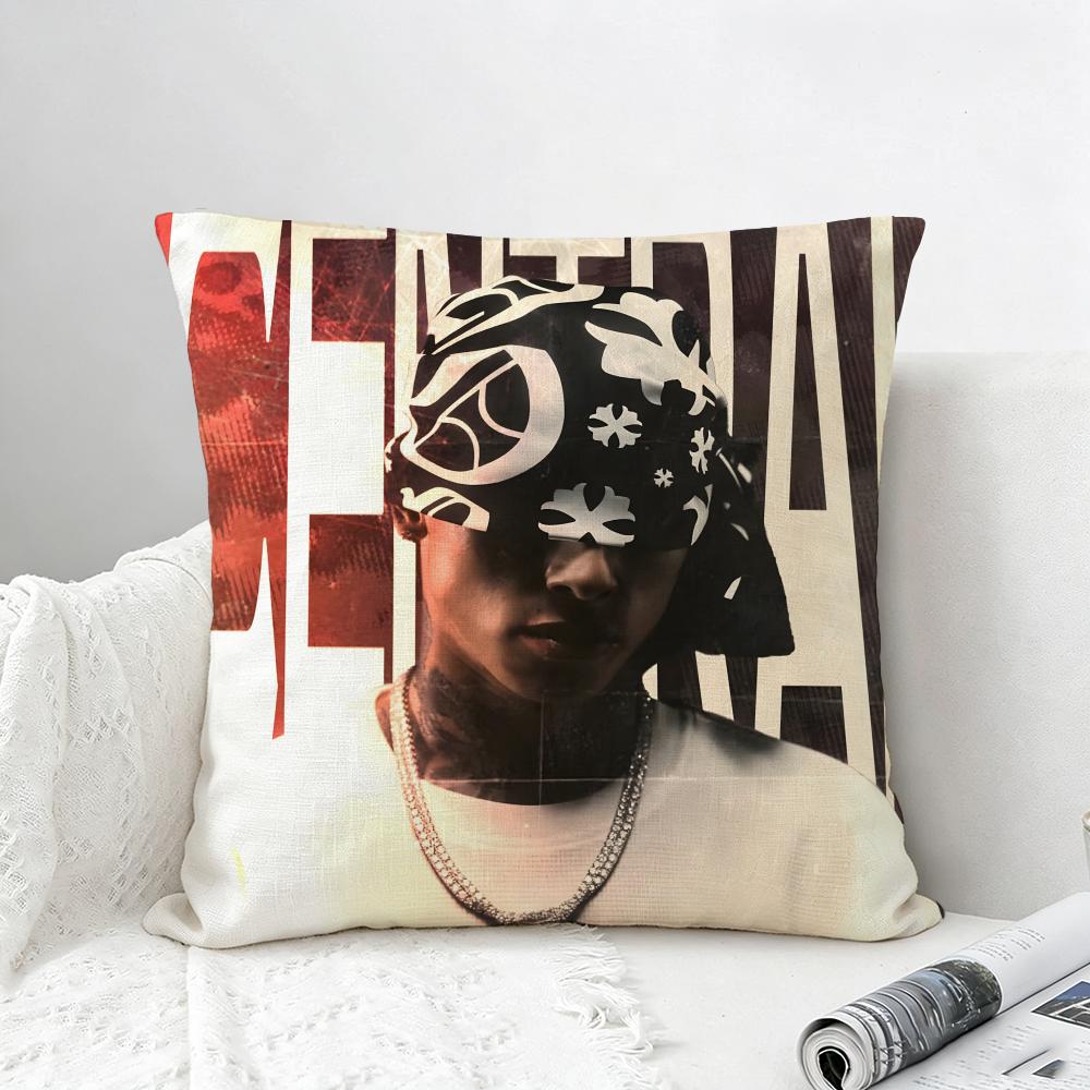 Rapper Central Cee Cushion Cover Natural Linen Pillowcase Set AllinOne Decor for Sofa Bedroom  Chair