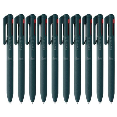 PENTEL Ballpoint Pen Calme Turquoise Blue 10 Pieces BXAC37S 3-color 0.7mm