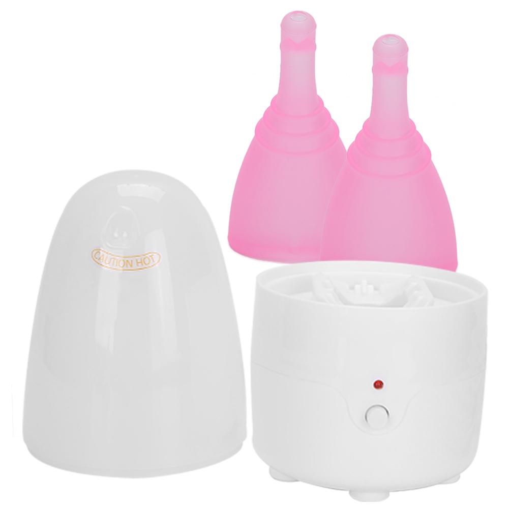 Menstrual Cup Set Silicone Reusable Menstrual Soft Cups Foldable Original Period CupsS X 2